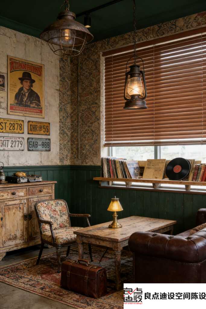 复古控必看!这家咖啡店的装修软装设计，细节直接封神了!